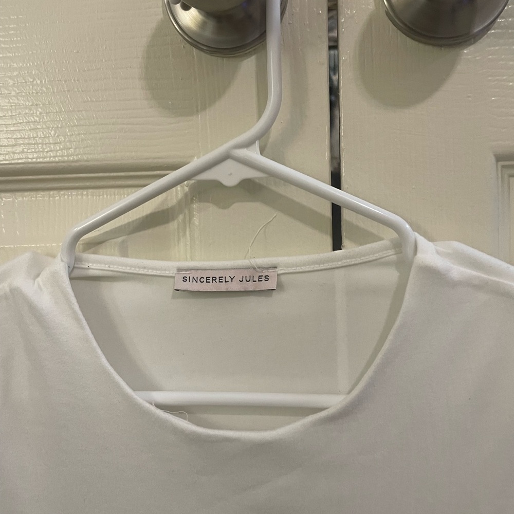 Soft Basic White Crop Top - image 2